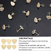 Unicraftale 24Pcs 6 Style Heart Shape PVD Vacuum Plating 304 Stainless Steel Stud Earring Findings EJEW-UN0001-64-4