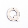 304 Stainless Steel Letter Charms X-STAS-O072-Q-1