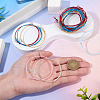 30Pcs 6 Colors Polyester Braided Cord Bracelet Making AJEW-TA00047-6