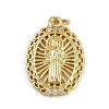 Brass Micro Pave Cubic Zirconia Pendants KK-D409-49G-02-1