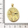 Rack Plating Brass Micro Pave Cubic Zirconia Pendants KK-L226-056G-3