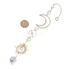 Brass Star Moon Pendant Decorations HJEW-TA00260-3