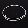 Adjustable Iron Expandable Bangle Making BJEW-YW0001-03RG-1