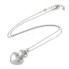 Heart Pendant Necklaces NJEW-O001-01P-2
