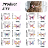 CRASPIRE 8Pcs 8 Style Double Layers Tulle Butterfly Alligator Hair Clips PHAR-CP0001-06-2