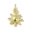 Brass Micro Pave Cubic Zirconia Charms KK-M283-23A-01-1