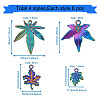 24Pcs 4 Style Rainbow Color Alloy Pendants FIND-YS0001-04-NR-3