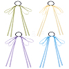 4Pcs 4 Colors Cloth Elastic Hair Accessories OHAR-LP0001-02-1