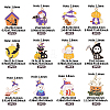 24Pcs 12 Style Halloween Theme Alloy Enamel Pendants ENAM-TA0001-51-3