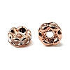 Brass Rhinestone Spacer Beads RB-A014-L6mm-01RG-NF-3