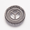 Brass Micro Pave Cubic Zirconia Pendants ZIRC-P069-Y-B-2