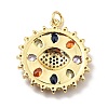 Brass Micro Pave Cubic Zirconia Pendants KK-E015-16G-3