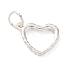 925 Sterling Silver Heart Charms STER-G045-01S-03-1