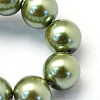 Baking Painted Pearlized Glass Pearl Round Bead Strands X-HY-Q003-6mm-49-3
