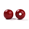 Painted Natural Wood Beads X-WOOD-A018-16mm-11-2