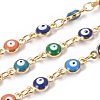 3.28 Feet Handmade Enamel Beaded Chains X-CHC-E019-03A-1