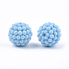 Rubberized Style Acrylic Beads LS-MACR-T022-02C-2