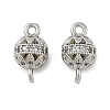 Brass Micro Pave Cubic Zirconia Connector Charms KK-U056-03P-1