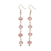 Topaz Jade/Cherry Quartz Glass/Blue Spot Jasper/Flower Amazonite Dangle Earrings EJEW-JE06062-4