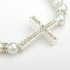 Glass Pearl Round Beads Stretch Bracelets X-BJEW-JB01542-01-2