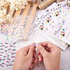 Fashewelry 10 Sheets 10 Patterns 5D Nail Art Stickers Anaglyph Decals MRMJ-FW0001-03-11