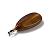 Natural Tiger Eye Pendants G-P474-01P-12-3