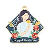 Mother's Day Alloy Enamel Pendants FIND-E054-04D-1