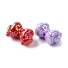 UV Plating Opaque Acrylic Beads X-MACR-F083-07-2