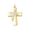Easter Brass Micro Pave Clear Cubic Zirconia Pendants KK-E799-05A-G-1