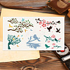 Self-Adhesive Silk Screen Printing Stencil X1-DIY-WH0338-290-1