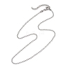 2MM 304 Stainless Steel Ball Chain Necklaces NJEW-JN05800-2