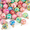40Pcs 10 Colos Handmade Polymer Clay Pendants CLAY-TA0001-95-2