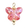 Transparent Acrylic Glitter Butterfly Connector Charms PALLOY-JF02958-3