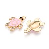 Alloy Rhinestone and Enamel Pendants PALLOY-T092-40G-02-2