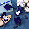 4Pcs Doctoral Hat Shaped Velvet Jewelry Ring Storage Boxes CON-SC0001-18B-3