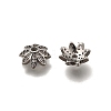 Brass Micro Pave Clear Cubic Zirconia Bead Caps KK-Z126-24P-2