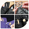 60 Sets 2 Colors Brass Trouser Fasteners KK-CP0001-06-4
