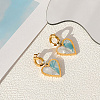 304 Stainless Steel Dangle Stud Earrings for Women NJ3555-2-2