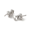 Rhodium Plated 925 Sterling Silver Cup Peg Bails X-FIND-Z008-15P-2