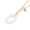 Brass Cubic Zirconia Pendant Necklace NJEW-JN03531-01-1