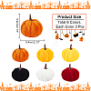  18Pcs 6 Colors Mini Velvet Imitation Pumpkin Display Decoration AJEW-NB0005-41-2