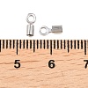 304 Stainless Steel Fold Over Crimp Cord Ends STAS-P434-05C-P-3