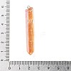 Electroplated Natural Quartz Pendants G-P315-B01-12P-3