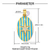 Brass Micro Pave Clear Cubic Zirconia Pendants CU-OY001-89G-2