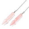 Natural Rose Quartz Pointed Dowsing Pendulums G-Q184-04C-P-1