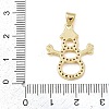 Christmas Brass Micro Pave Cubic Zirconia Pendants KK-B164-02G-01-3
