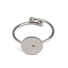 304 Stainless Steel Cuff Ring Components STAS-D372-02P-03-2