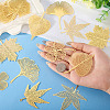 20Pcs 10 Styles Brass Filigree Big Pendants KKC-TA0001-03-6