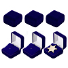 Plastic Cover with Velvet Brooch Packing Boxes VBOX-WH0012-08A-1