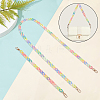 WADORN 2Pcs 2 Style Opaque Jelly Style Acrylic Curb Chain Bag Straps DIY-WR0002-49-3